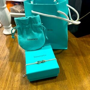 Tiffany & Co Sterling Silver Infinity Bracelet - New with Box